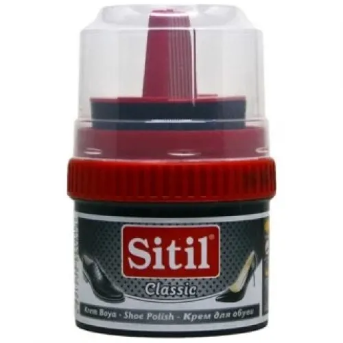 Sitil ( 50ml & Siyah ) Krem Ayakkabı Boyası*12x8