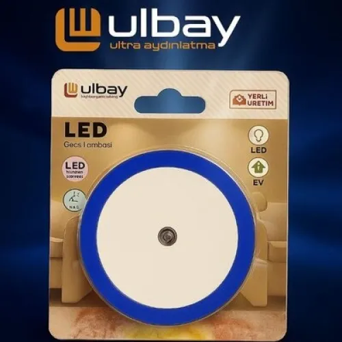 Ulbay Gc-01 Ulbay ( Yuvarlak & Fotoselli ) Gece Lambası 0.1w*10x24