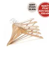 Egonex Askıcım ( 6pcs ) ( Lüks Ahşap ) Elbise Askısı ( Vernikli )*20=k