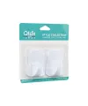 Qlux L-00735 ( 2pcs ) Opak Beyaz Plastik Askı*48