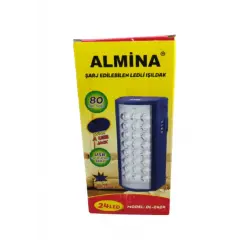 Almina Işıldak 24 Led 80 Saat Yanma Telefon Şarj Edebilen Işıldak Usbli Şarjlı 24 Ledli Işıldak