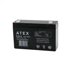 Atex Ax6-12 İnce Akü 6v 12ah Amper*10