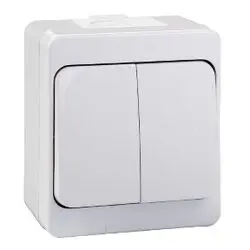 Atom ( Sıva Üstü ) Komitatörlü 2li Anahtar Priz*12x10