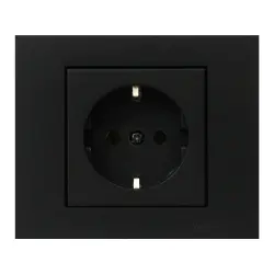 Atom ( Siyah ) Topraklı Priz*12x10