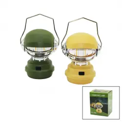 Campıng Lamp Gl-628 ( Robot Kafa Modeli ) ( Fanus ) Kamp & Bahçe Fener (usb Şarjlı) (3-kademe Işık Ayarı) (renkli Pls.)*60