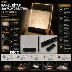 Egonex İbico İ10-027 Lıght Panel Kitap Sayfa Aydınlatma Led Paneli ( Kitap Okuma ) ( Pilli ) ( 15x17cm )*150