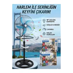 Egonex Sanayi Tipi 18inç Duvar-Masa Ayaklı Vnatilatör 90W