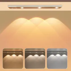 Egonex Sensörlü Şarjlı 3 Farklı Işık Renkli Dimmerli 40cm Ultra Slim Kabin Led