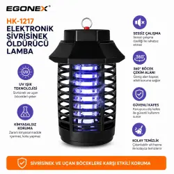 Egonex UV Mor Işıklı Sineksavar Lamba - Asma Saplı Sessiz Elektrikli Sinek Kovucu