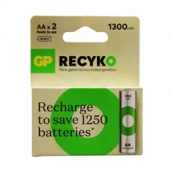 Gp Recyko 1300mah Aa Şarjlı Kalem Pil 132e035 2li Kart*100
