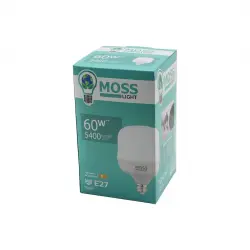 Moss Lıght ( 60w ) ( Torch ) Led Ampul Plastik (e27) (5400lumen L175°) (50.000 Saat Ömür) (ıp20) (185-265v (ac) )*24