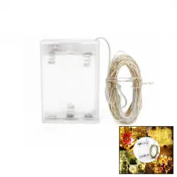 Wınnboss Wn-1212 ( 2 Pil ) ( 5mt ) ( Günışık ) Peri Led Dekor Lamba*10x100