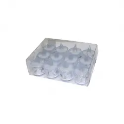 Yakut-9752 ( Çizgili Akan Mum ) ( Pilli ) Led Mum*12x40