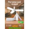 Volemi Pervane LED Ampül 3 Kanatlı 220V 45W 4500 Lümen Beyaz E27