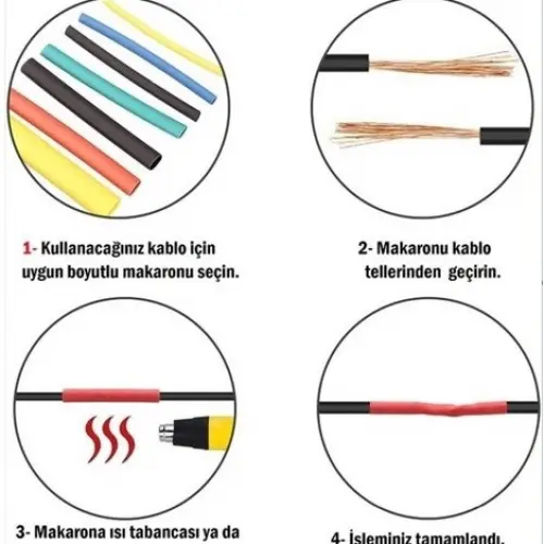 560 Parça Set Isıyla Daralan Makaron Kablo Koruyucu Kılıf