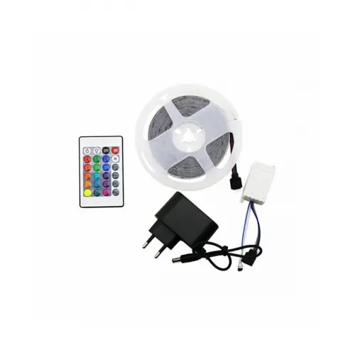 Alaska Company Led Strıp Sdr-1008 ( 5mt ) ( Kumandalı & Adaptörlü ) Rgb Renkli Şerit Led*100