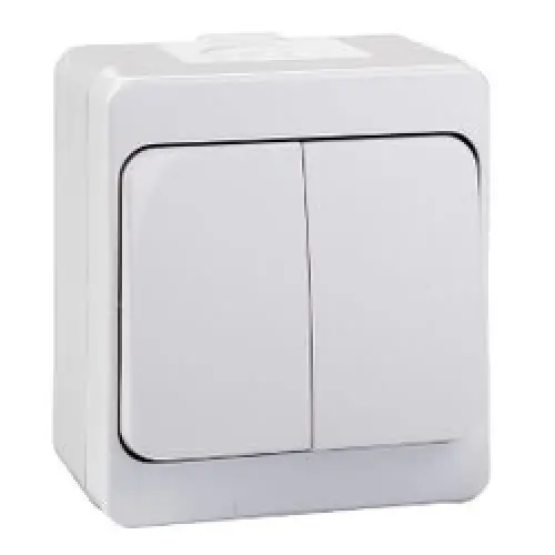 Atom ( Sıva Üstü ) Komitatörlü 2li Anahtar Priz*12x10