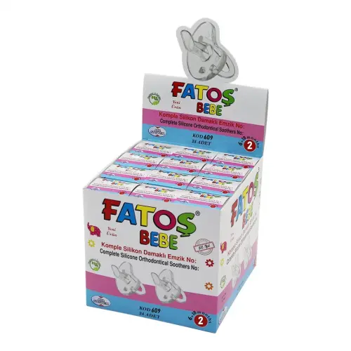 Fatoş Bebe-609 ( No-2 & Komple Silikon ) ( Damaklı ) Emzik*24x24