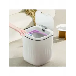 Akıllı Sensörlü Çöp Kovası Teknolojik Ofis Banyo Mutfak 20l Uv Işık Antibakteriyel Koku Geçirmez