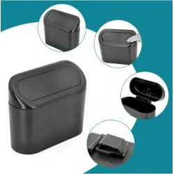 Araba Çöp Kutusu Kapaklı Organizer Siyah