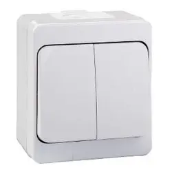 ATOM ( SIVA ÜSTÜ ) KOMİTATÖRLÜ 2Lİ ANAHTAR PRİZ*12X10