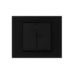 ATOM ( SİYAH ) KOMİTATÖRLÜ 2Lİ ANAHTAR PRİZ*12X10