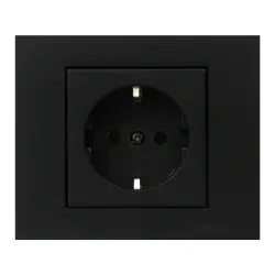 ATOM ( SİYAH ) TOPRAKLI PRİZ*12X10