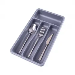 BARONESS BRNS-10893 ( GRİ & 4 BÖLMELİ ) ÇEKMECE İÇİ KAŞIKLIK*24