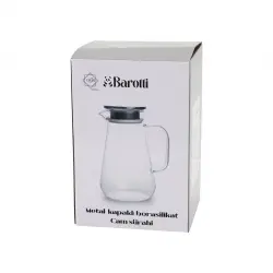 BAROTTİ DMR-8762 (BOMBELİ GENİŞ TBN=1400ML) (METAL KAPAK& SİLİKON CONTA) (CAM) (BOROSİLİKAT=ISIYA DAYANIKLI) SÜRAHİ*12=K