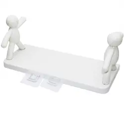 BAYSA-1124 ( BEYAZ ) ( 13.5X33CM ) ( RAMBO MANKEN ) TUTACAKLI  PLASTİK ETEJER ( YAPIŞKANLI ) (ETAJER)*50