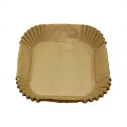 BELLHOWELL DMR-4154-4541 ( 50PCS & TABAK MODELİ ) ( KARE TABAN:16CM X KENAR: 4.5CM ) AİR FRYER PİŞİRME KALIP (KAĞIT)*200