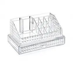 BLACKSTONE KRC-021 DIAMOND (ÇEKMECELİ+16 BÖLME) MAKYAJ & TAKI ORGANİZERİ (MİKA KRİSTAL PLASTİK) (23.3X13.5X11.5CM)*12