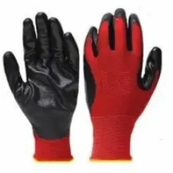 BY ELİ ( SOFT ) ( KIRMIZI & SİYAH ) POŞETLİ İŞÇİ ELDİVENİ ( NO-10XL )*12X50