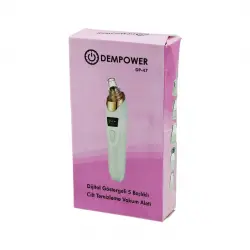 DEMPOWER DP-47 CİLT BAKIM ALETİ (VAKUM) (AKNE& GÖZENEK& SİYAH NOKTA TEMİZLEME) (USB ŞARJ & 5BAŞLIK) (DİJİTAL G.& 3KADEME HIZ)*100