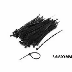 DMAX DMX-4302 ( SİYAH ) ( 3.6X300MM ) ( PLASTİK ) CIRT KELEPÇE ( 100PCS ) ( KENDİNDEN KİLİTLEMELİ )*150