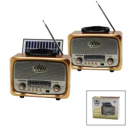 EVERTON RT-849 BT (SOLAR PANELLİ & USB ŞARJLI) (BLUETOOTH) ( İBRELİ ) FM RADYO (MP3 USB & TF PLAYER) (4V OUT & 5V IN)*30