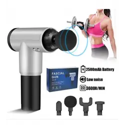 Fascial Gun RH-320 6 Kademe Hız Ayarlı, 4 Parça Başlıklı, Usb Şarjlı, Masaj Tabanca Aleti