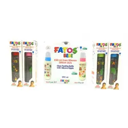 FATOŞ BEBE-017 ( CAM DESENLİ & 250ML ) BİBERON*18X1