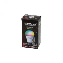 GOOLED NO-L12 GOO-34306 ( 12W ) ( KUMANDALI ) (RGB=RENKLİ) LED AMPUL (E27) (5450 LUMEN) (6500K) (15000 SAAT ÖMÜR)*180