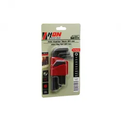 HON ( 9PCS ) ( SİYAH ) ( KISA & DÜZ ) ( 120MM ) ALYAN ( ALLEN ) ANAHTAR TAKIMI ( BRKT-702279 )*30