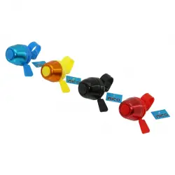 İBİCO İ18-019 CIRCIR ( DİK & RENKLİ KROM KAPAK ) BİSİKLET ZİLİ ( PLASTİK TABAN & ZİL KOLU & TUTACAK )*20X12