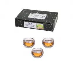 İBİCO İ22-147 ( 6PCS ) ( ÇİZGİLİ CAM ) ( ÇİFT CİDARLI ) SOSLUK & LOKUMLUK ( 50 ML )*30=K