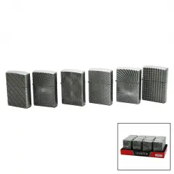 İBİCO LIGHTER SDA-18-20 ( GRİ & KABARTMA ) ZİPPO ÇAKMAK*20X24