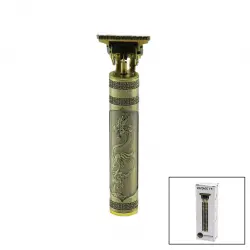 İBİCO VINTAGE T9 ( T BIÇAK ) ( BASKILI METAL GÖVDE ) ( ENSE ÇİZİM & SAÇ SAKAL KESME ) TRAŞ MAKİNESİ ( USB ŞARJLI )*100