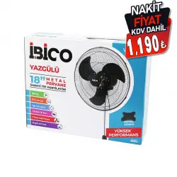 İBİCO VNT-002 (18 İNÇ) (45.7CM) (SANAYİ) TİPİ AYAKLI VANTİLATÖR (3 KADEME HIZ & 3 METAL KANAT) (80W) (140CM YÜKSEKLİK)*1