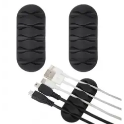 Kablo Tutucu 5 Kanallı 3lü Siyah