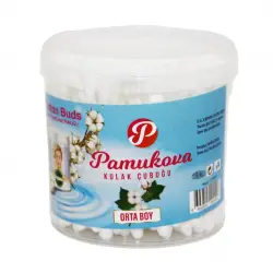 KEOPS PAMUKOVA ( ORTA BOY ) KULAK ÇÖPÜ PAMUK ( YUVARLAK KUTU )*6X24