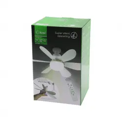 KİWİ KFAN-7681 (2İN1=TAVAN VANTİLATÖR & AVİZE LAMBA) ( KUMANDALI ) ( 52CM ) (6-BEYAZ PLASTİK KANAT) (3-KADEME HIZ) (MOTOR-30W)*12