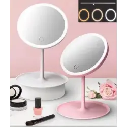 Led Işıklı Dokunmatik Makyaj Aynası 3 Kademeli Işık Ayarlı