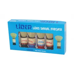 LİDER-1101 LÜKS SAKAL FIRÇASI ( AHŞAP RENKLİ SAPLI )*6X60